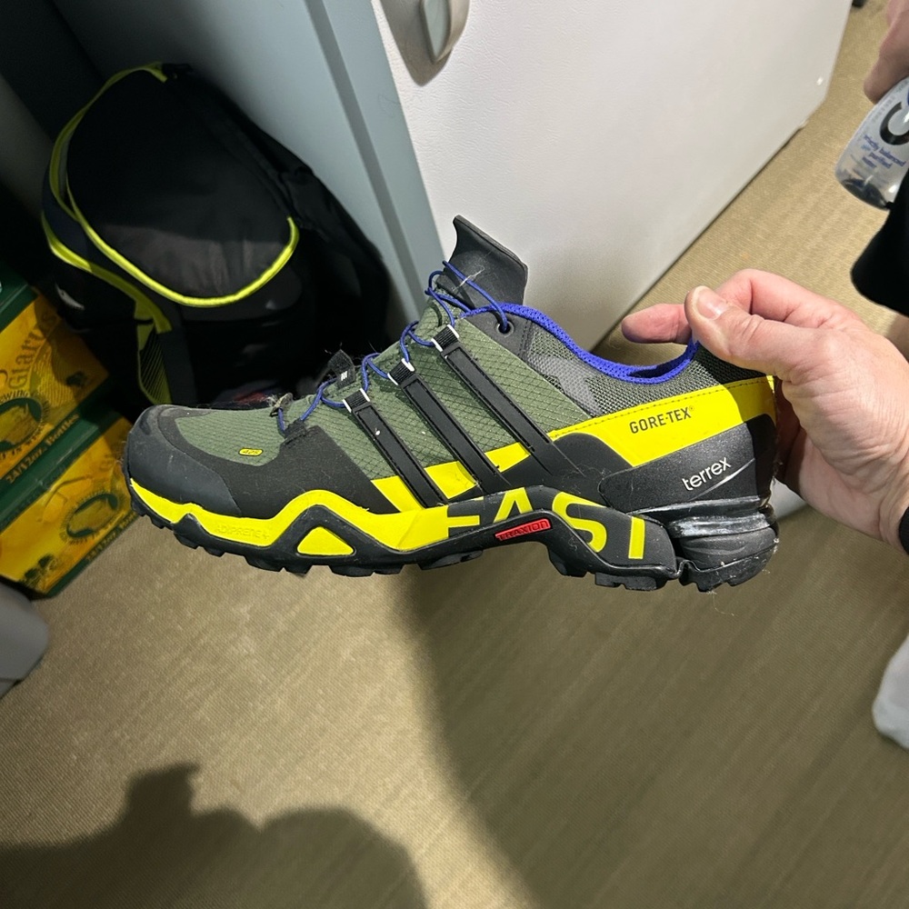 adidas Terrex Trail Shoe in Olive Green and Yellow